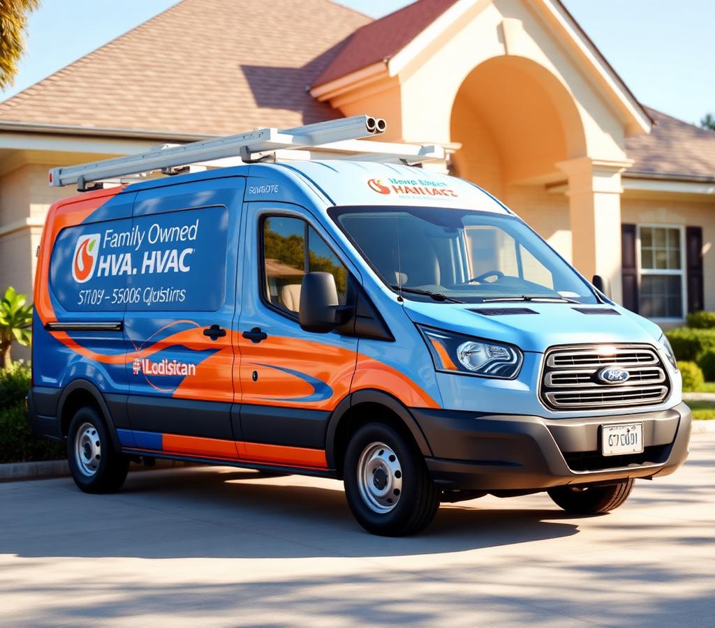 Morgan Repair Services HVAC van in Shreveport